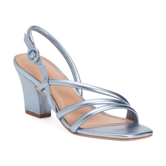 NEW BERNARDO Made In Brazil Patent Leather Naples Heels in metalic 1025 6j3 - Picture 2 of 4